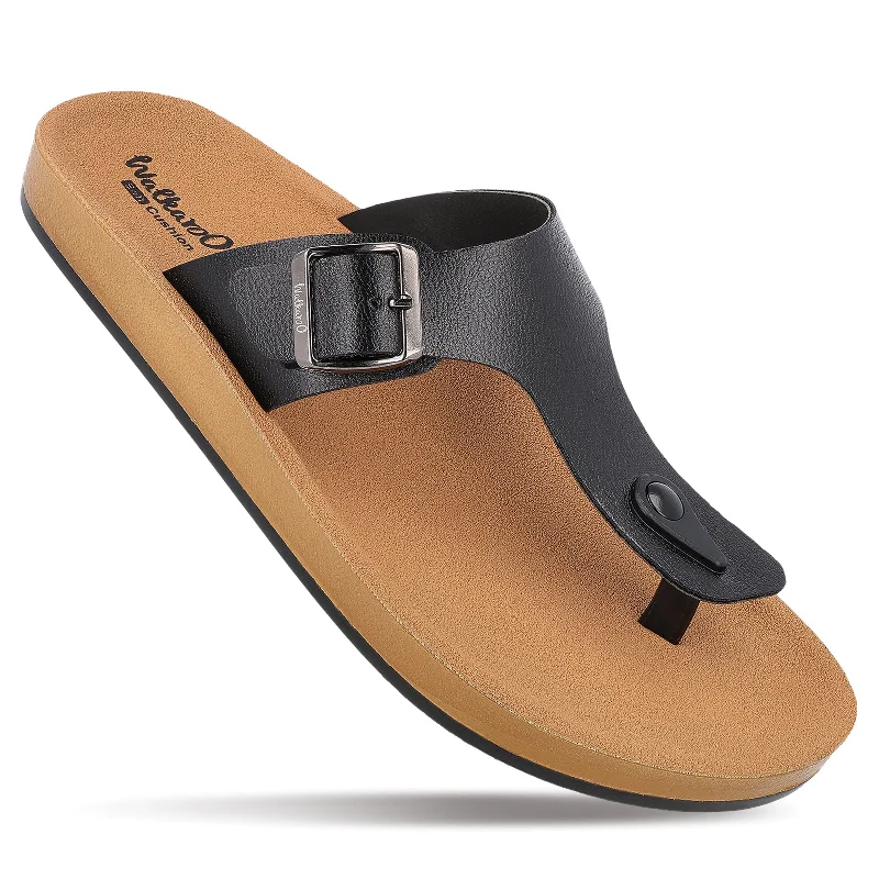 Plush Walking Shoes Men's Daily Wear Sandals - WE1332 Black