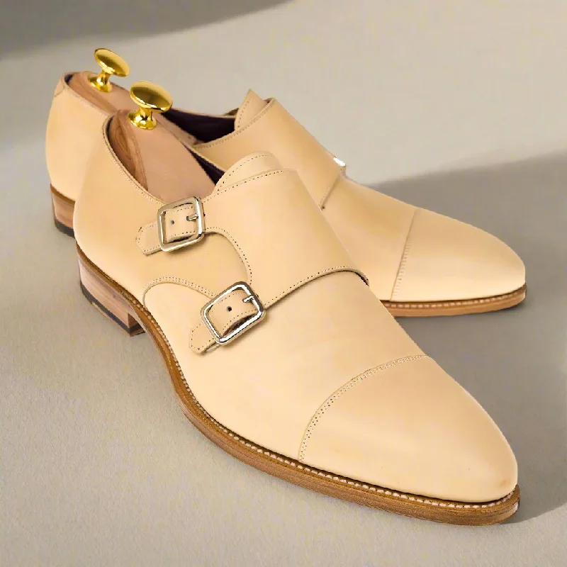 Soft Sole Loafers Austin Beige Suede Toecap Monkstrap