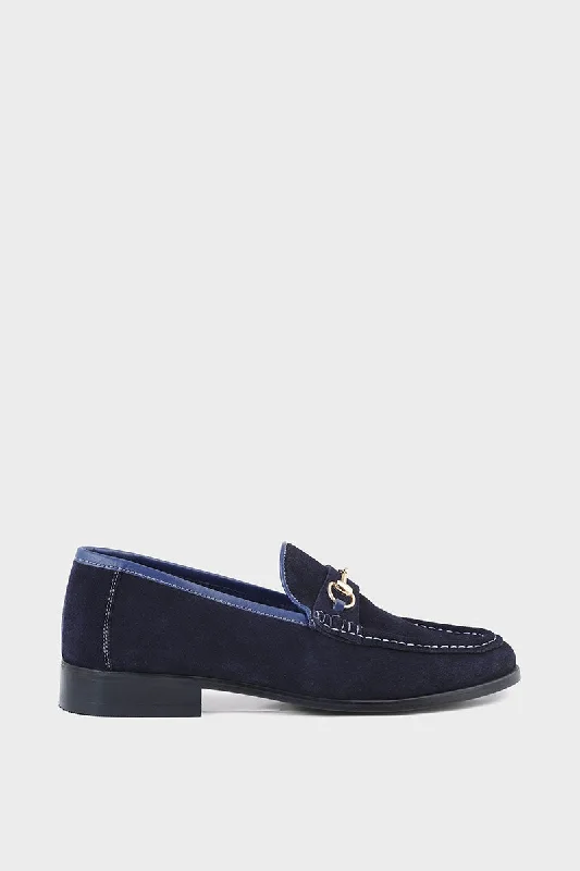 Flexible Casual Shoes Men Formal Loafers MF7000-Navy