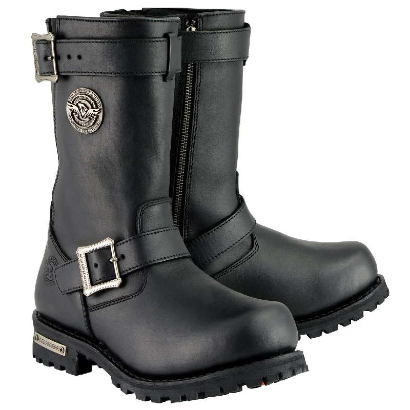 Waterproof Sneakers Milwaukee Leather Men's Black 11-Inch Classic Engineer Motorcycle Leather Boots MBM9020 Waterproof Sneakers Milwaukee Leather Men's Black 11-Inch Classic Engineer Motorcycle Leather Boots MBM9020