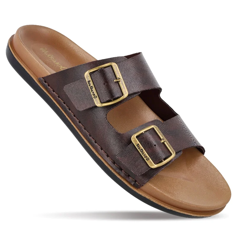Soft Cushion Sneakers Men's Daily Wear Comfort Sandals - WE1337 Brown