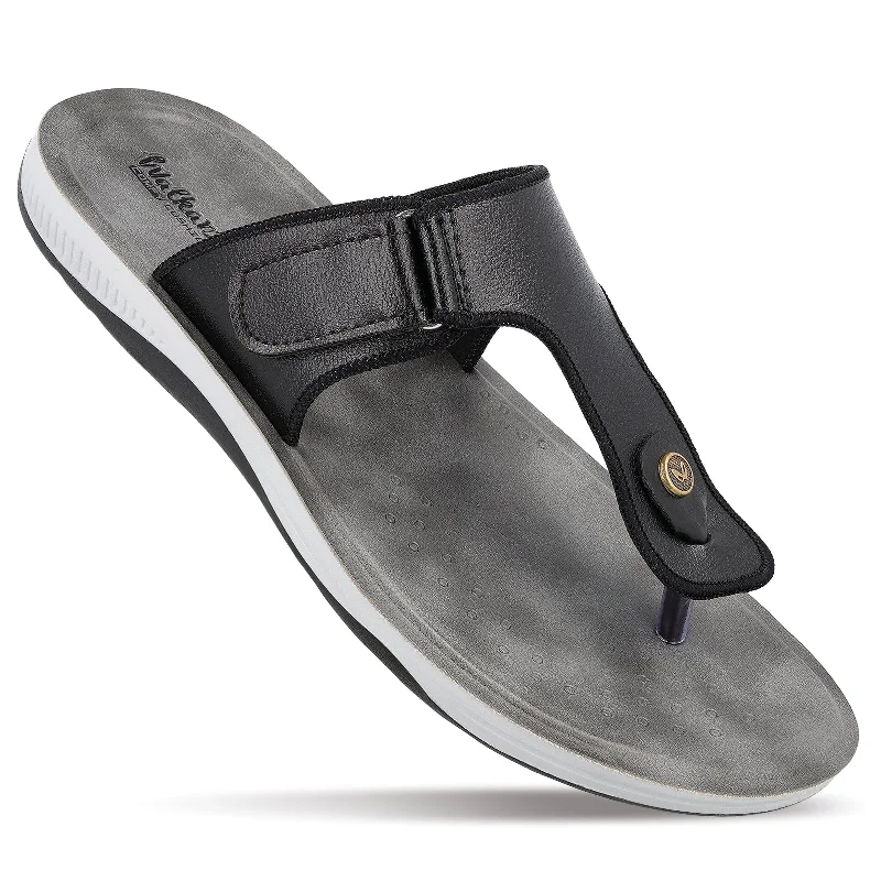 Simple Loafers Men's Daily Wear Sandals- WE1342 Black