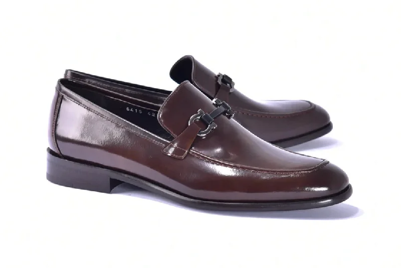 Plush Cushion Shoes Corrente 6415 Calfskin slip-on Loafer  - Brown