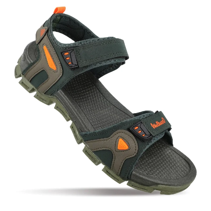 Stylish Sneakers Walkaroo Men Sandal  - WC4419 Olive Green