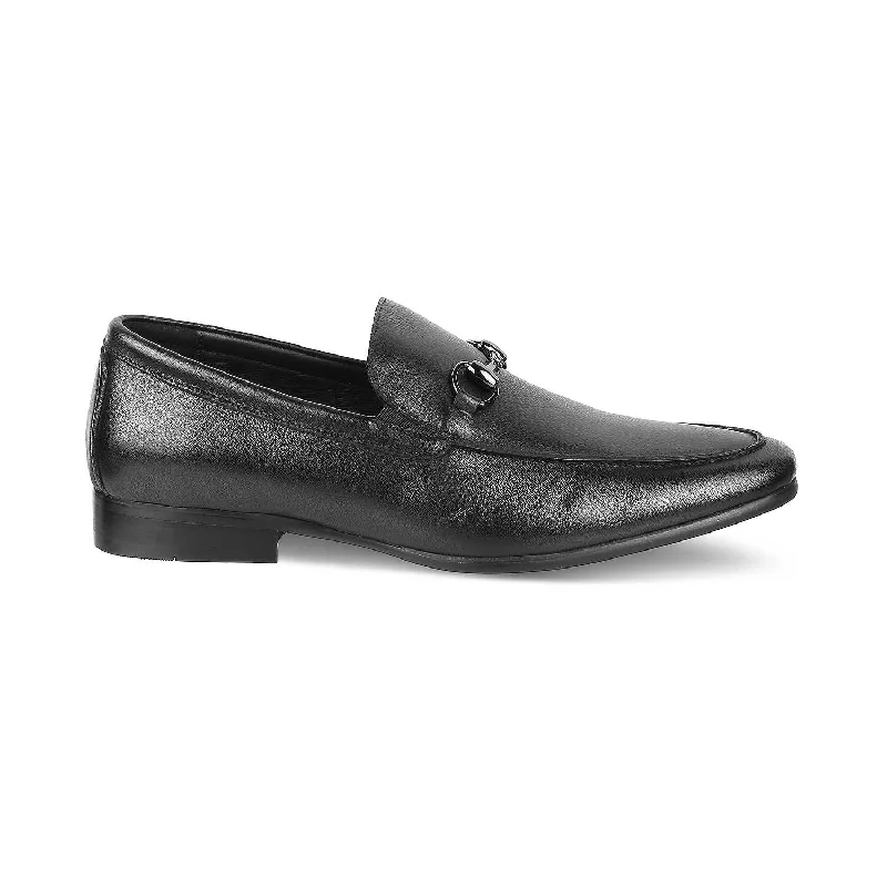 Cozy Everyday Shoes Tresmode Neslip Black Men's Leather Horse-bit Loafers