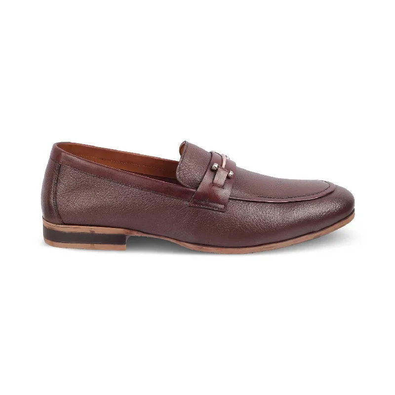 Durable Walking Shoes The Bone Brown Men's Leather Loafers Tresmode