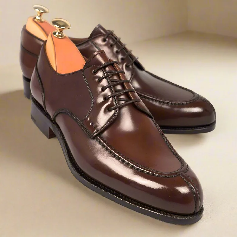 Ultra-Durable Sneakers Dominic Dark Brown Leather Derby