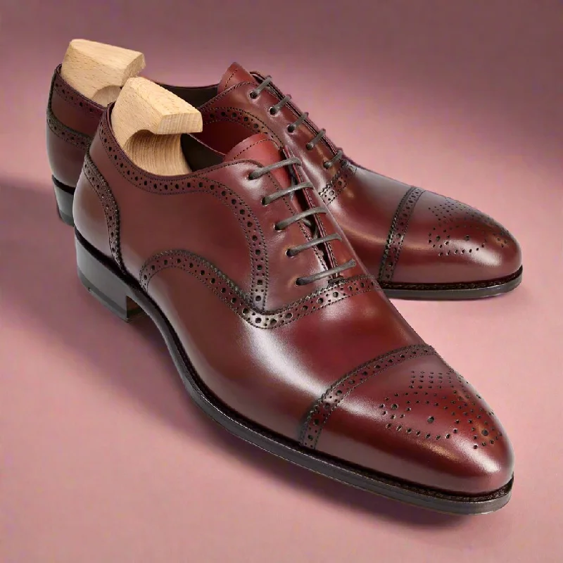 All-Weather Sneakers George Burgundy Toecap Oxford