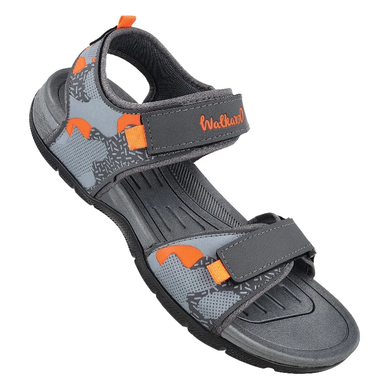 Travel Comfort Shoes Men's Sports Sandals - WC4432 Grey Orange