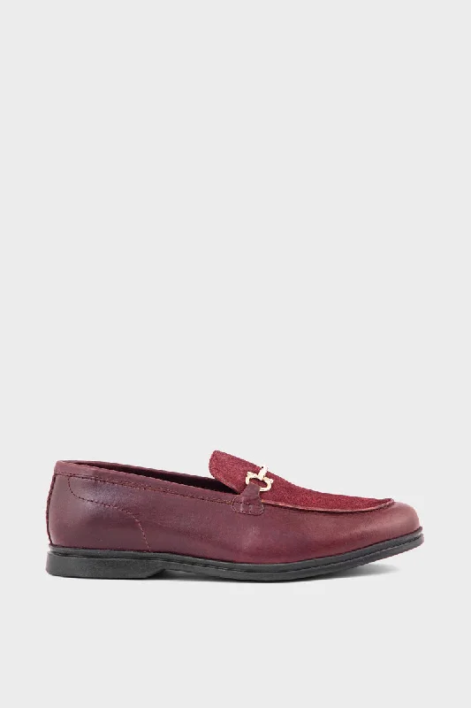 Slip-On Sneakers Men Formal Loafers MF7017-Maroon