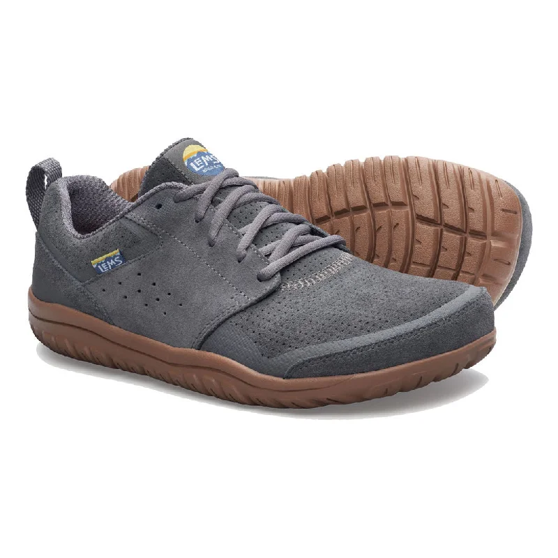 Flexible Casual Shoes Lems - Primal Zen Suede - Graphite (Unisex)