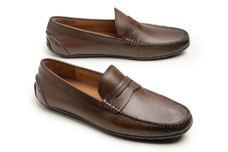 Comfortable Travel Shoes LOGO 9266 BROWN