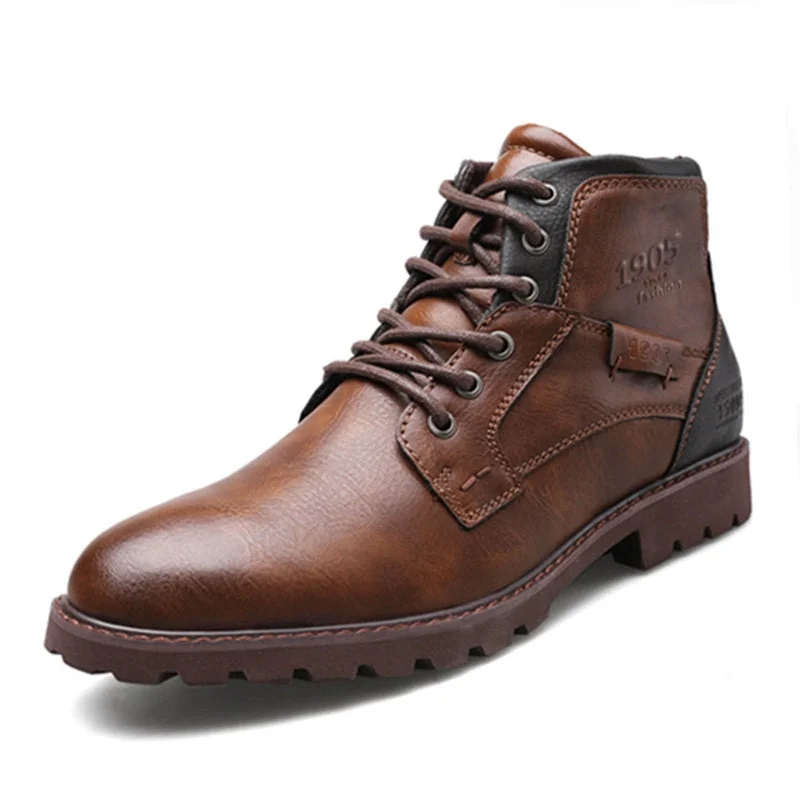 Soft Foam Shoes Men's Waterproof Hiking Martin Boots