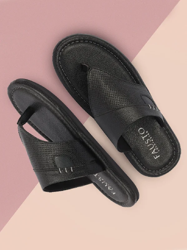 Breathable Active Shoes Men Black Casual Outfit Indoor Outdoor All Day Long Comfort Slip On Thong Slippers