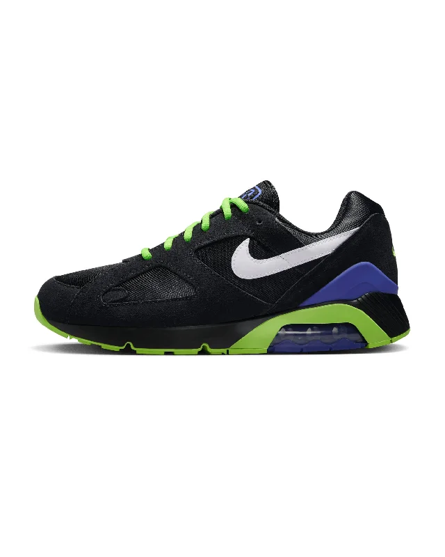Sporty Slip-Ons Air 180 - Black / White / Action Green / Persian Violet