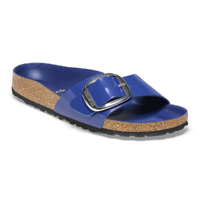 Fashionable Running Shoes Madrid Big Buckle Natural Leather Patent