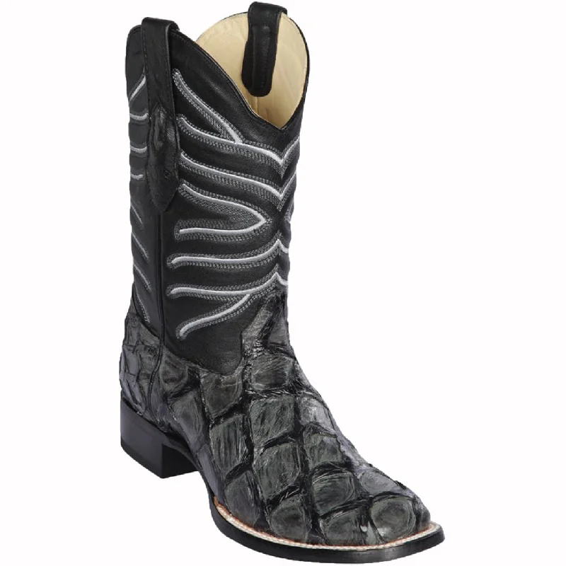 All-Terrain Sneakers Pirarucu Fish Grey Square Toe Boots