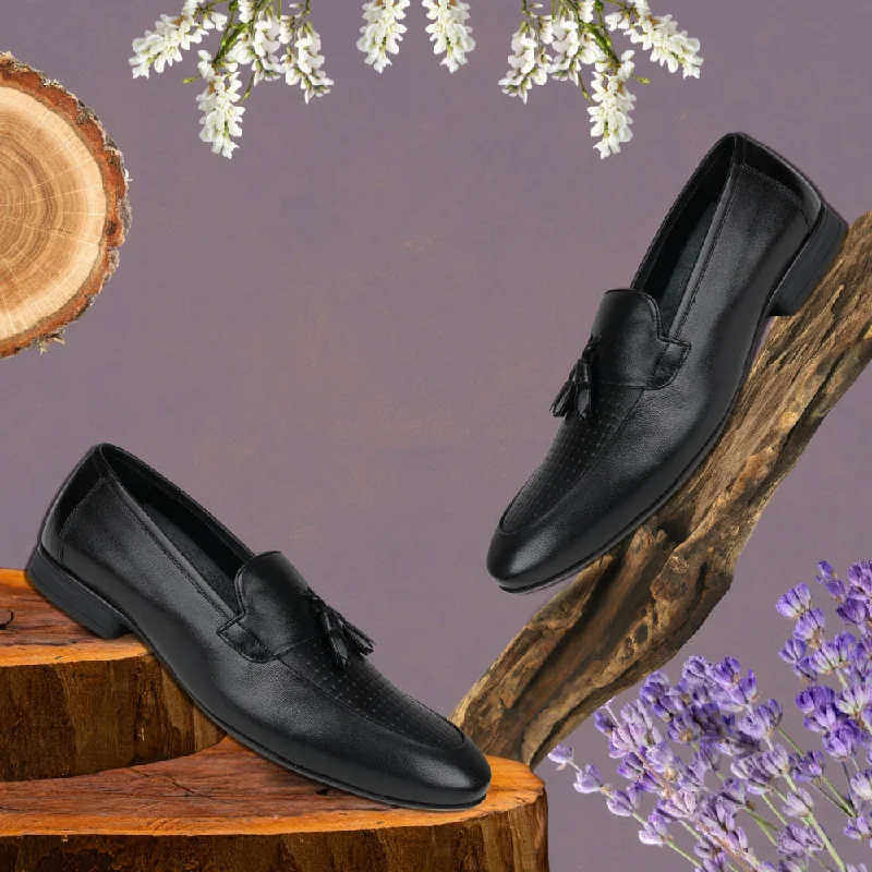 Everyday Mesh Sneakers Ezok Leather Black formal Shoes For Men