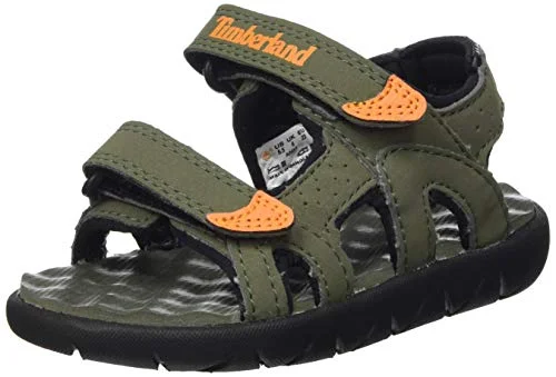 Plush Walking Shoes Timberland Unisex-Kinder Perkins Row 2-Strap Peeptoe Sandalen, Grün (Verde (Grape Leaf) Tb0a24y7a581), 22 EU
