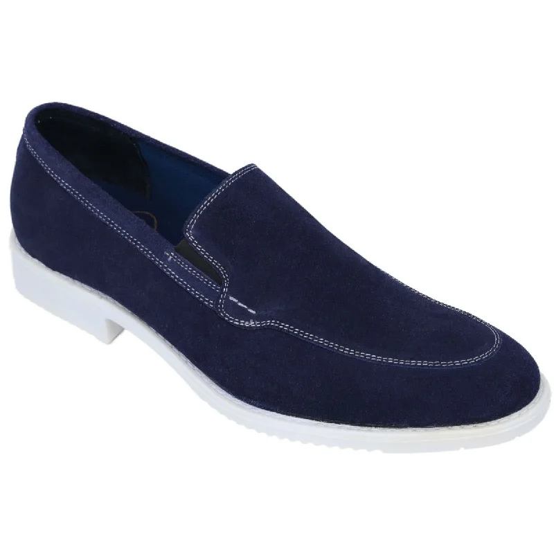 Street Style Sneakers Royal Evening Easy on Easy off Leather Shoes Blue