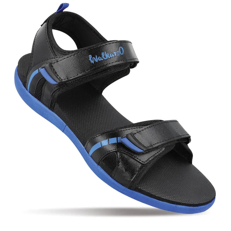 All-Weather Sneakers Walkaroo Mens Sandals  - WC4372 Black Blue