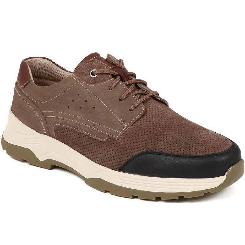 Comfortable Travel Shoes Suede Trainers  - LEONARDO / 325 175