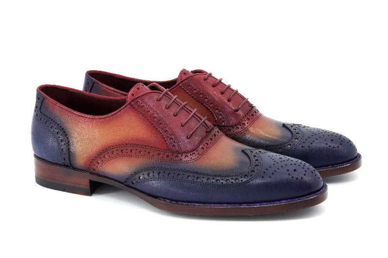 Ultra-Breathable Sneakers Madrid Patina Brogue Dress Shoes - TriColor