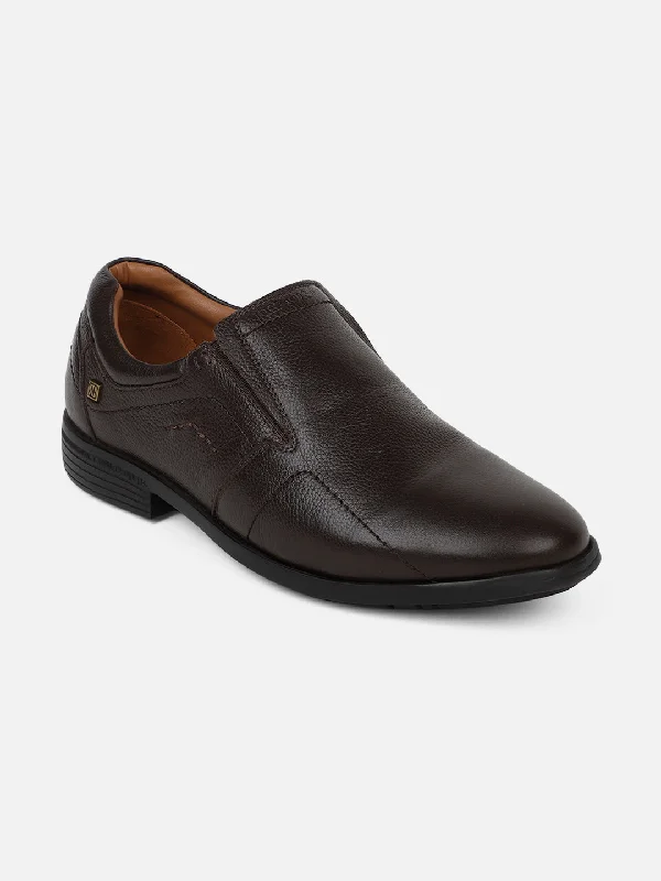 Active Lifestyle Shoes Ezok Men Leather Brown Loafer Mocassins