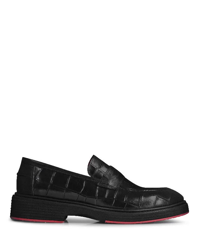 Sporty Slip-Ons Condor Black Croco
