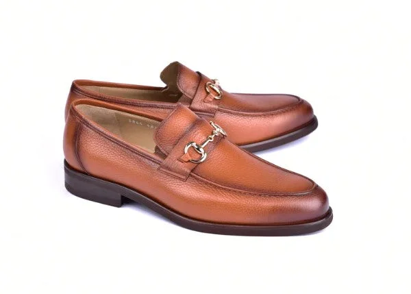 Premium Comfort Shoes Corrente 5844 Supple Deerskin slip-on Loafer - Tan