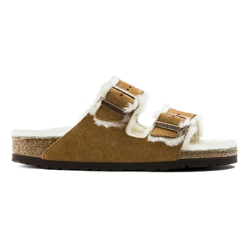 Non-Slip Footwear Birkenstock Men's Arizona Shearling Mink Suede