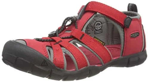 Cozy Everyday Shoes KEEN, Unisex Kinder Seacamp 2 CNX Sandalen , Racing Red Gargoyle , 27/28 EU