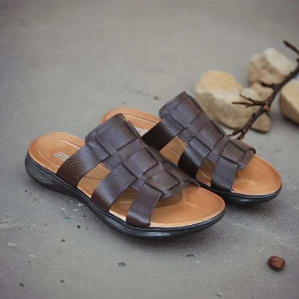 Ultra-Flexible Walking Shoes Brown Soft Slippers for men