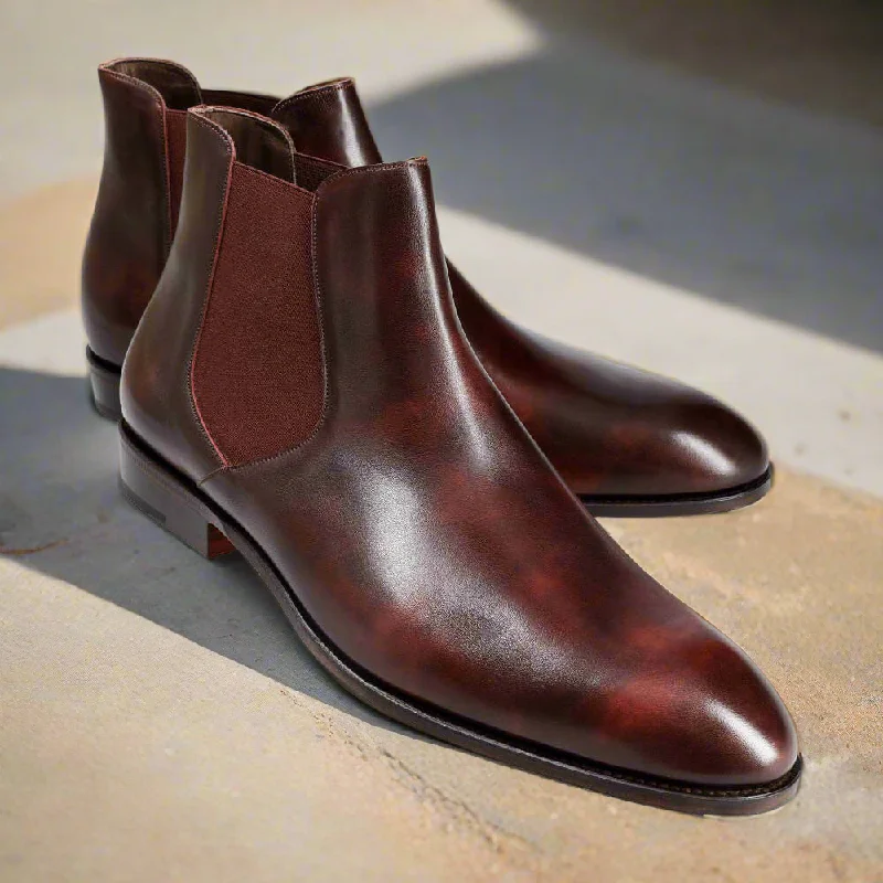 Soft Foam Shoes Benjamin Brown Patina Chelsea Boot