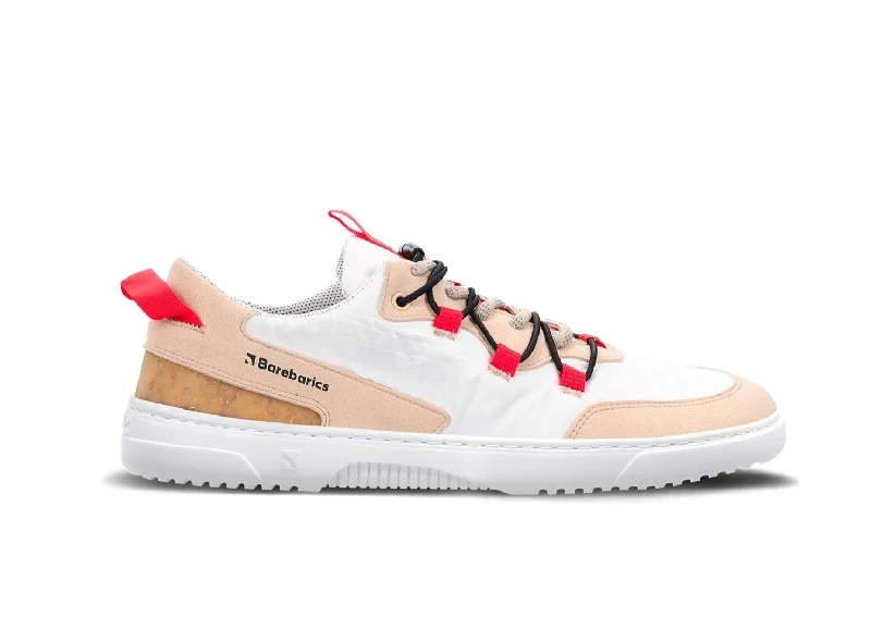 Soft Walking Shoes Barefoot Sneakers Barebarics - Revive - Beige & White