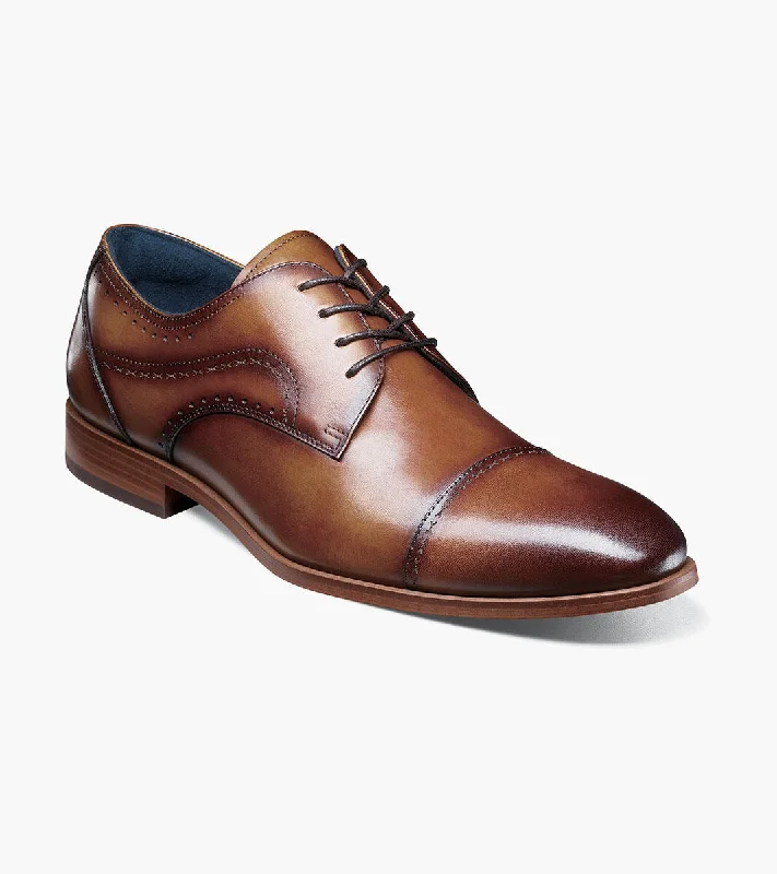 Simple Loafers Stacy Adams BRYANT  Cap Toe Oxford - Tan