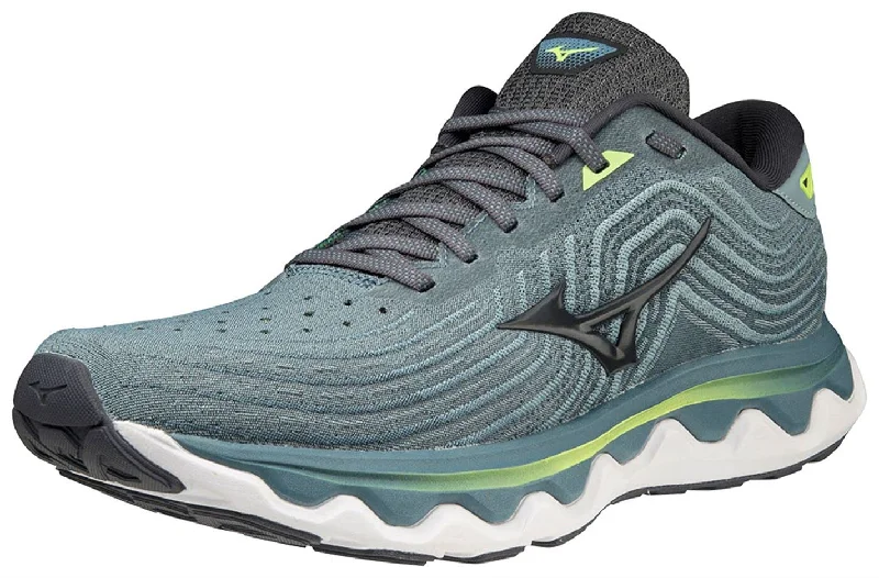 Classic Loafers Mizuno Herren Welle Horizon 6 Laufschuhe, Smoke Blue Ebony Neolime, 45 EU