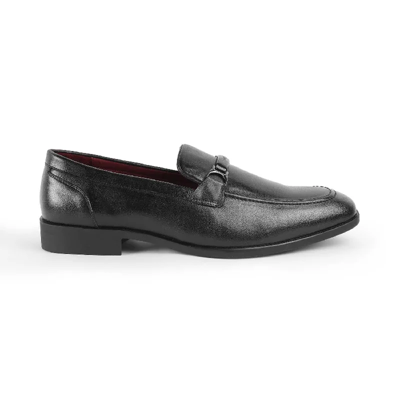 Elegant Sneakers Tresmode Rofel Black Men's Leather Loafers