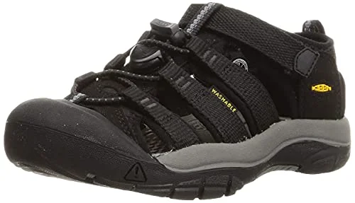 Cushion Insole Shoes Keen Unisex Kinder Newport H2 Sandale, Schwarz (Black/Keen Yellow), 24 EU