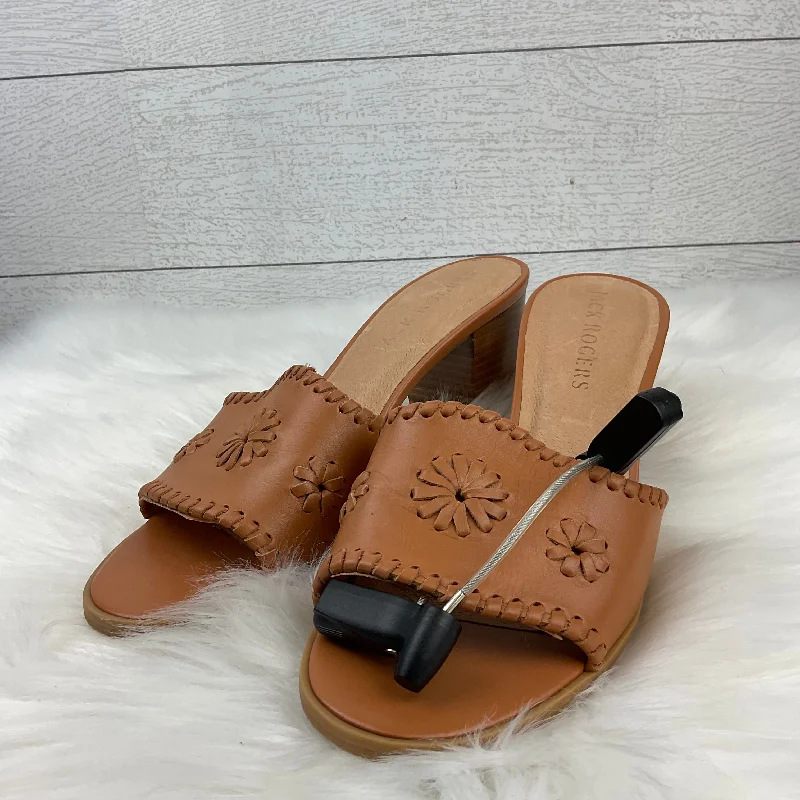 Ergonomic Sneakers Sandals Heels Block By Jack Rogers In Brown, Size: 10