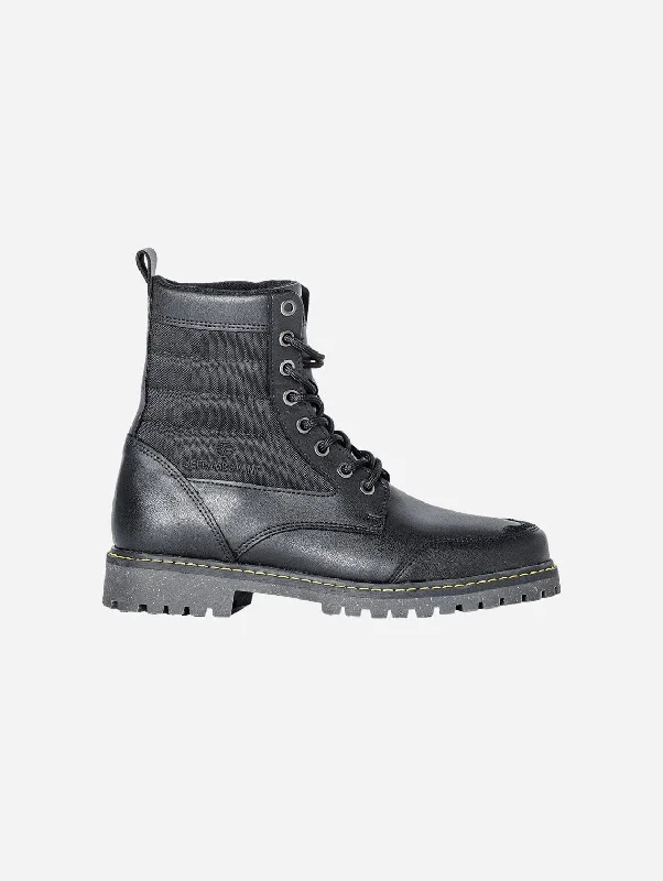 All-Weather Sneakers Coco Unisex Vegan Corn Leather High Top Boots | Black