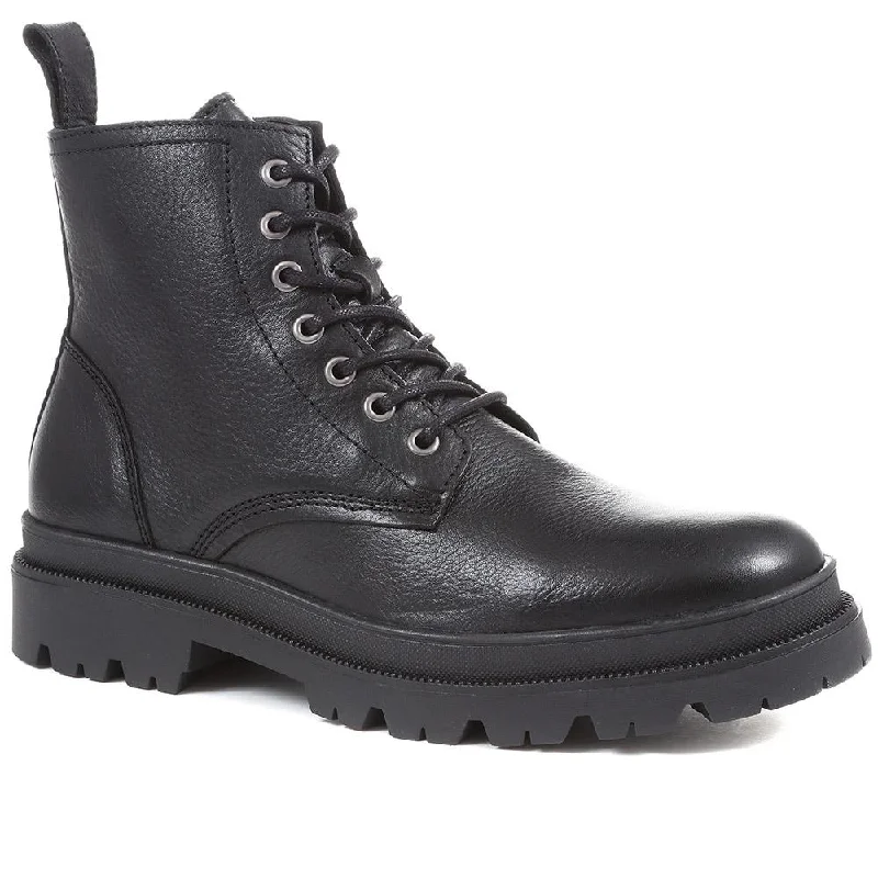 Simple Stylish Sneakers Dawley Leather Ankle Boots - DAWLEY / 323 128