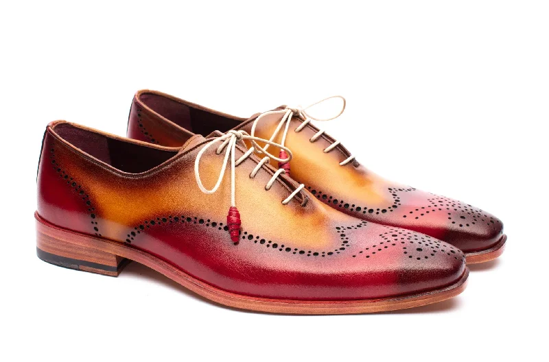 Flexible Casual Shoes The Havana Patina Brogues - Red & Gold