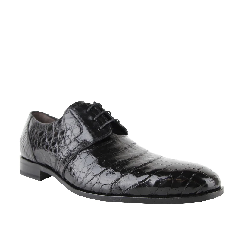 Non-Slip Footwear Mezlan Men's Derby Lace Up  Crocodile Dress Shoes