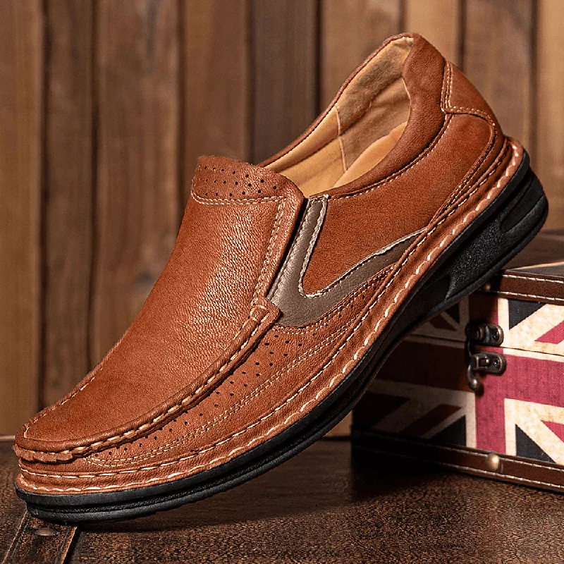Ultra-Soft Sneakers Men Mesh Breathable Slip Resistant Soft Sole Comfy Slip-On Casual Shoes