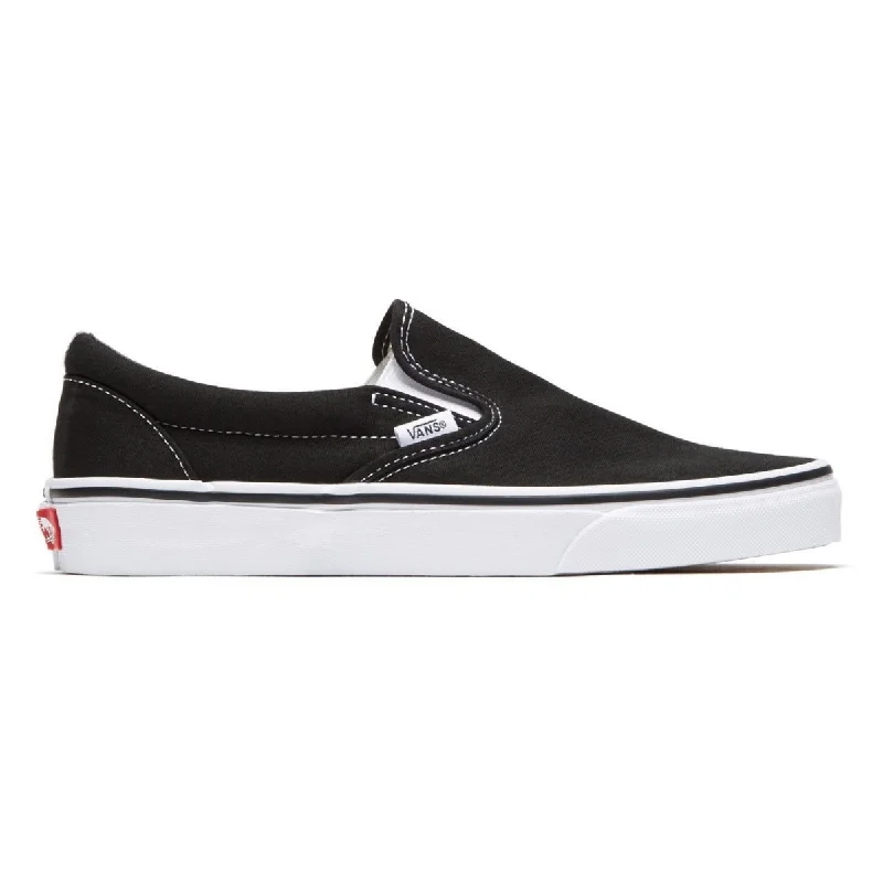 Relaxed Fit Sneakers Vans Unisex Classic Slip On Black Canvas