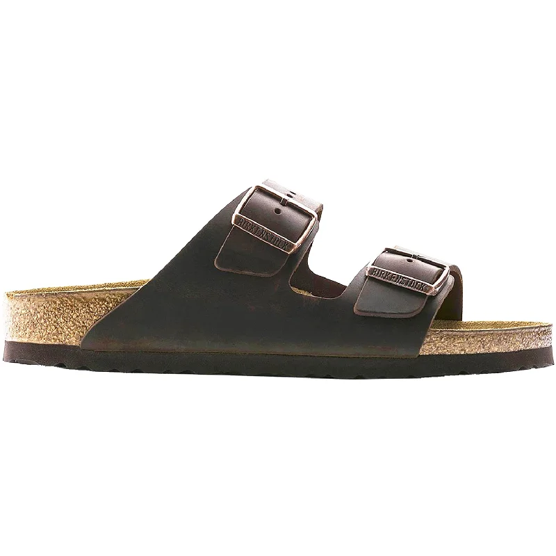 Flexible Running Shoes Unisex Birkenstock Arizona Habana Oiled Leather
