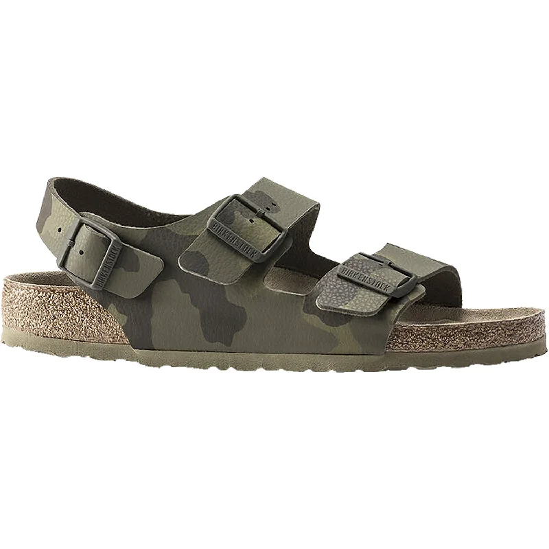 Ultra-Breathable Sneakers Men's Birkenstock Milano Soft Footbed Desert Soil Green Birko-Flor