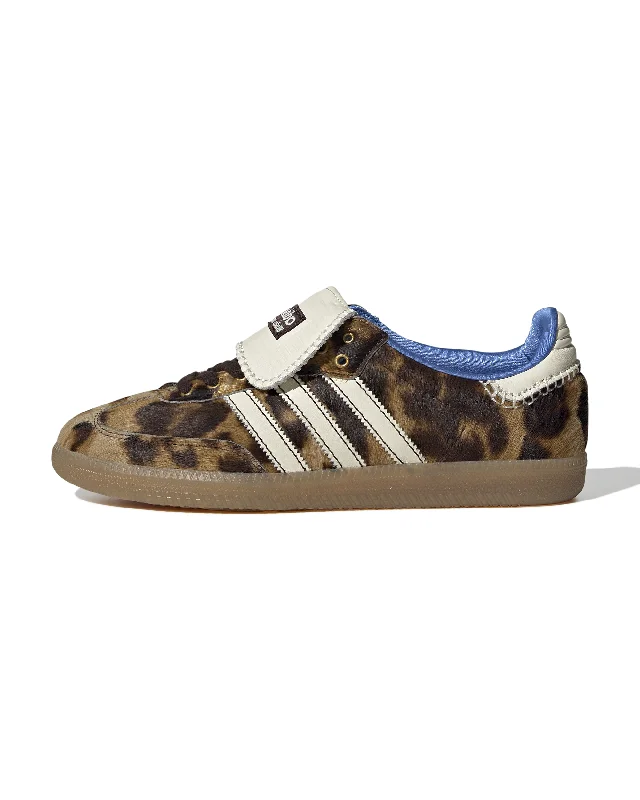 Plush Cushion Shoes Wales Bonner Pony Leopard Samba - Dark Brown / White