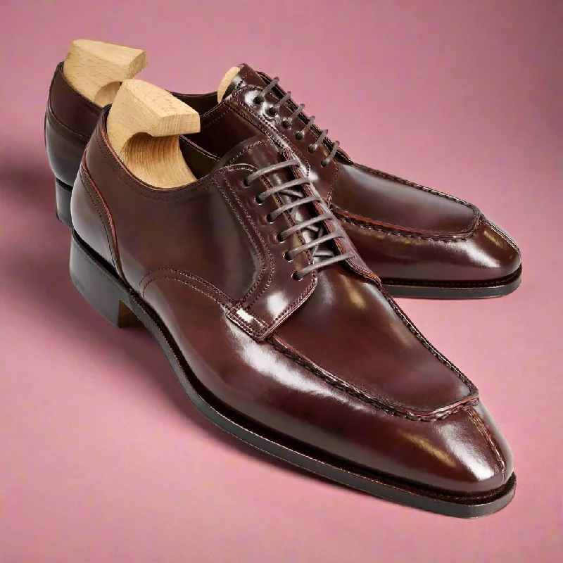 Soft Breathable Shoes Joseph Burgundy Apron Toe Derby